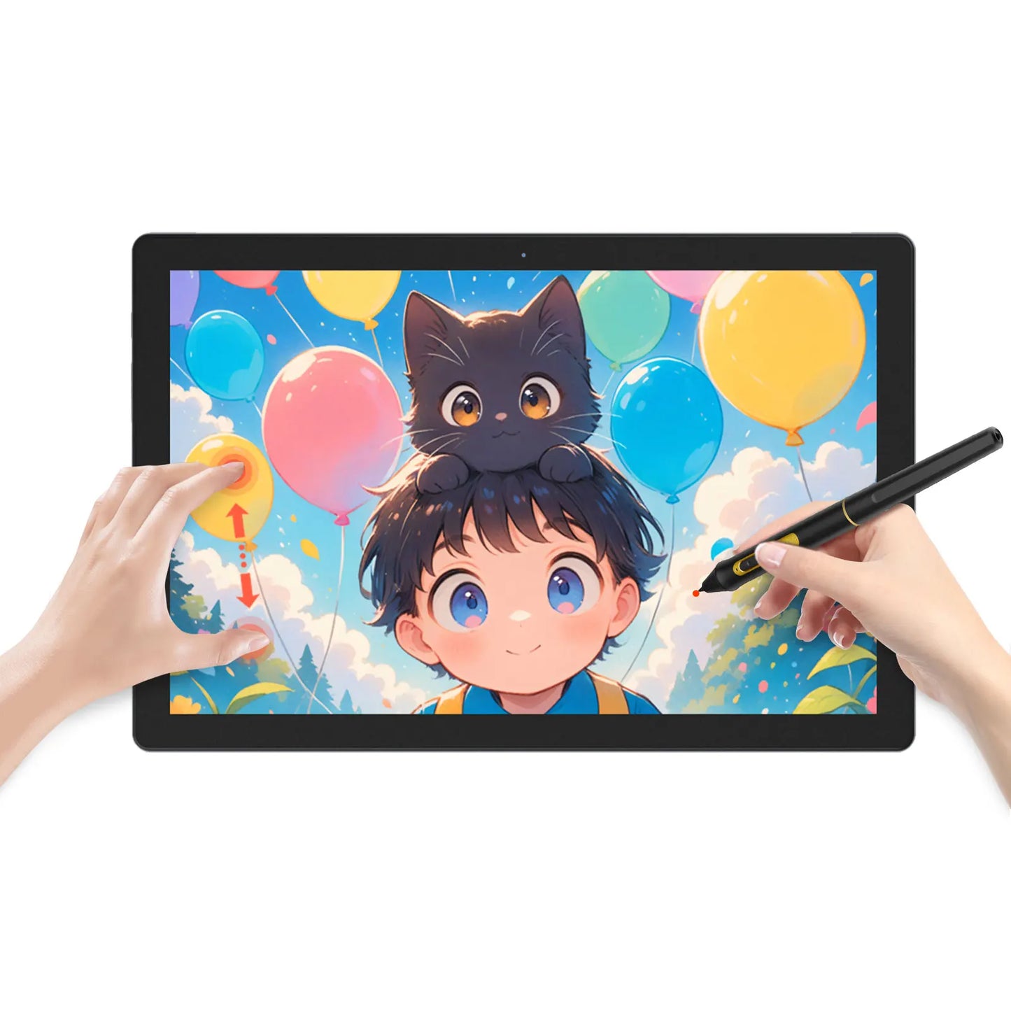 Portable 10.1" Graphics Drawing Tablet with Touch Display