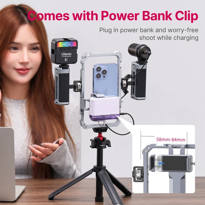 Universal Smartphone Video Rig Cage with Handgrip