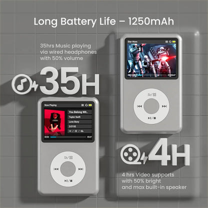 128GB Black HiFi MP3 Video Player Bluetooth DAP