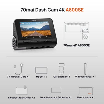 4K UHD Dash Cam GPS Voice Control