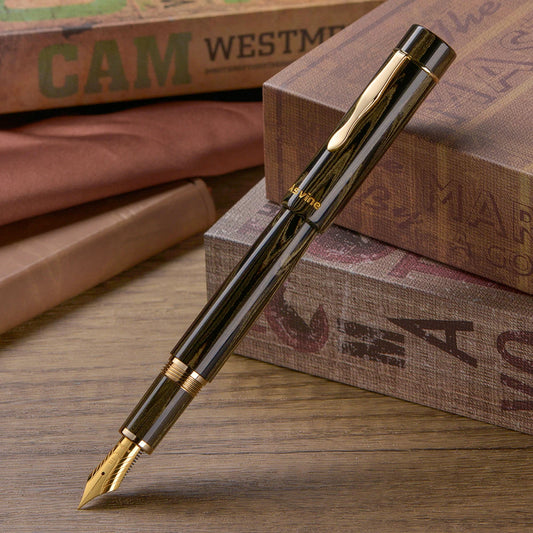 Brown Ebonite Fountain Pen Fine Nib