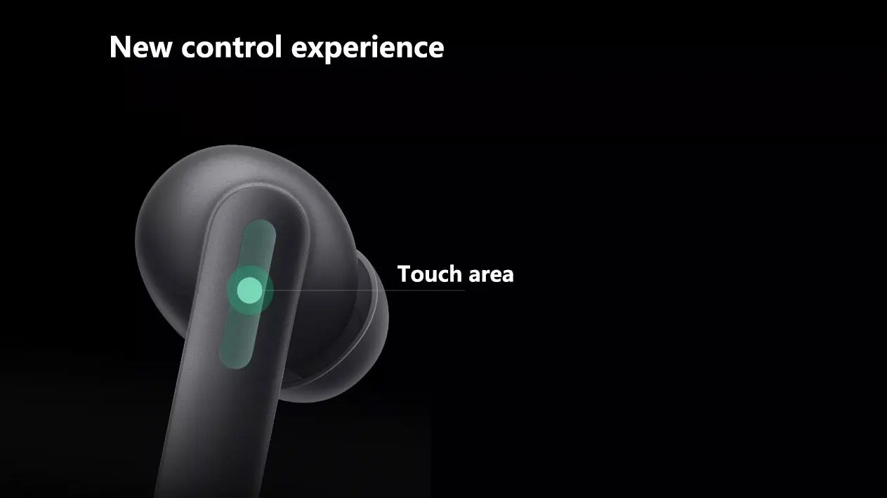 Portable Gray Earbuds with Blue Case and Noise Cancelling