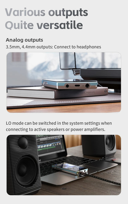 Portable Hi-Res Music Player with Bluetooth WiFi & USB DAC