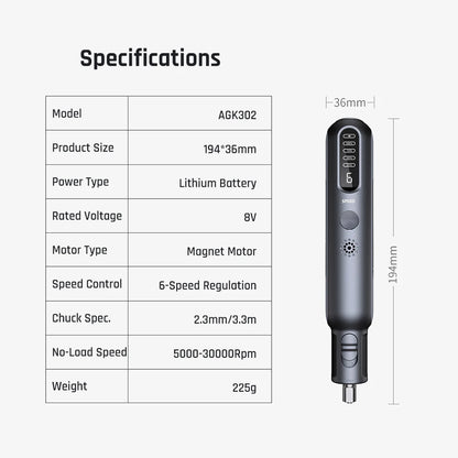 Cordless 80W Mini Grinder with 52 Accessories and USB Charging