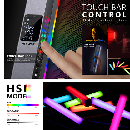 RGB LED Video Light Stick Dimmable 3200–5600K