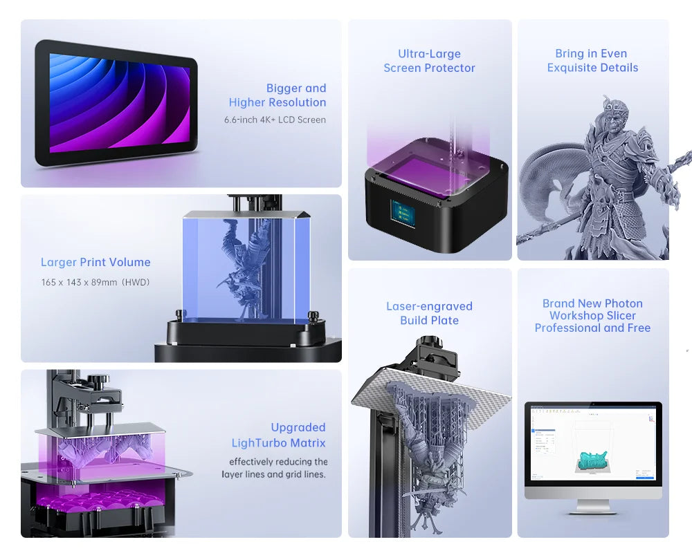 DLP SLA Resin 3D Printer with Wash & Cure Function