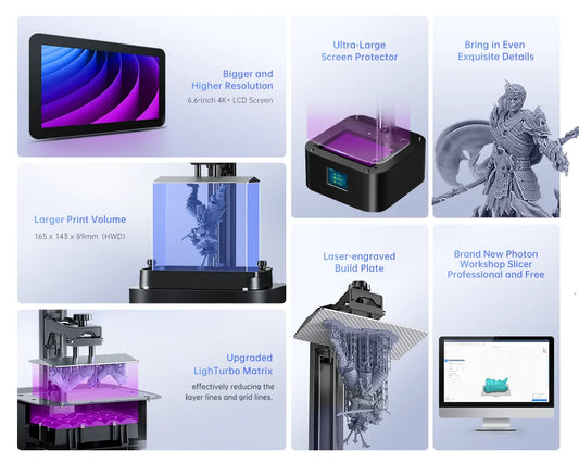 High-Resolution Resin 3D Printer for Miniatures & Prototypes