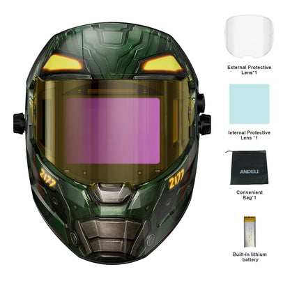 Auto Darkening Welding Helmet Rechargeable Battery Powered