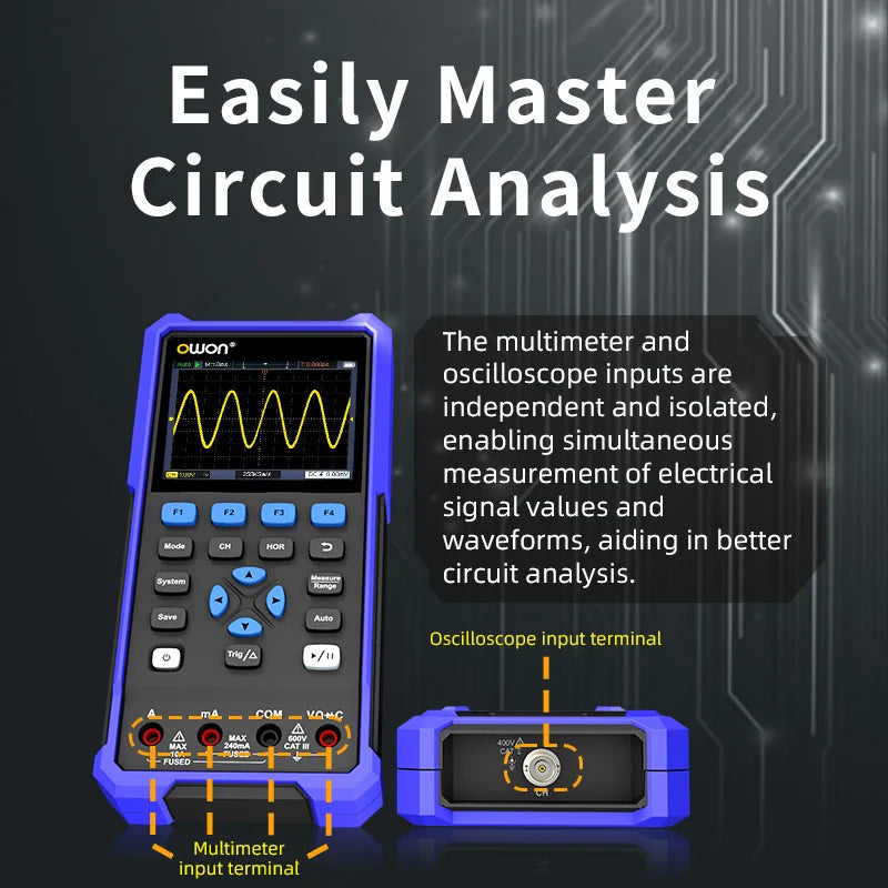 Cordless 70MHz Digital Scope 3-in-1 Tool for Electronics Testing