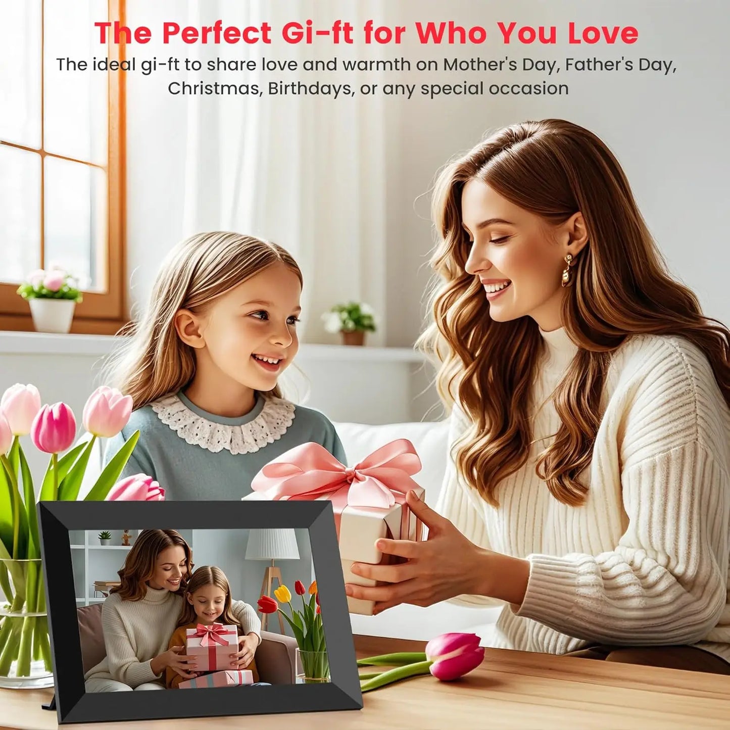 10.1" Smart WiFi Digital Photo Frame 32GB Storage