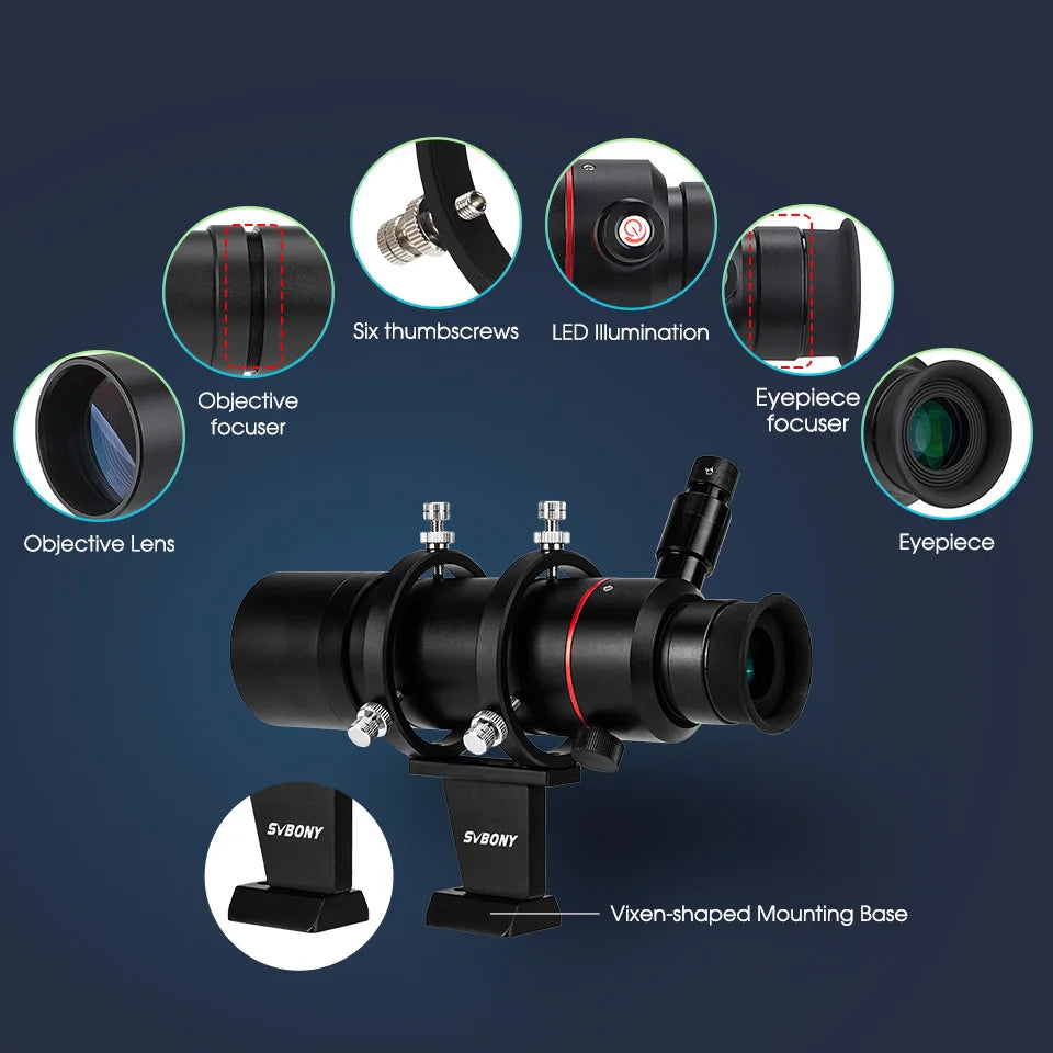 SV208 Telescope with Mounting Dovetail Plate for Easy Alignment