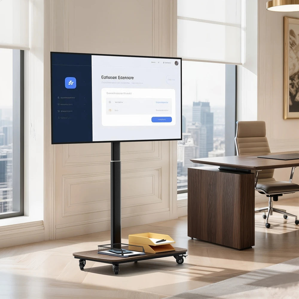 Electric Height Adjustable TV Stand 37–77 Inch with Remote