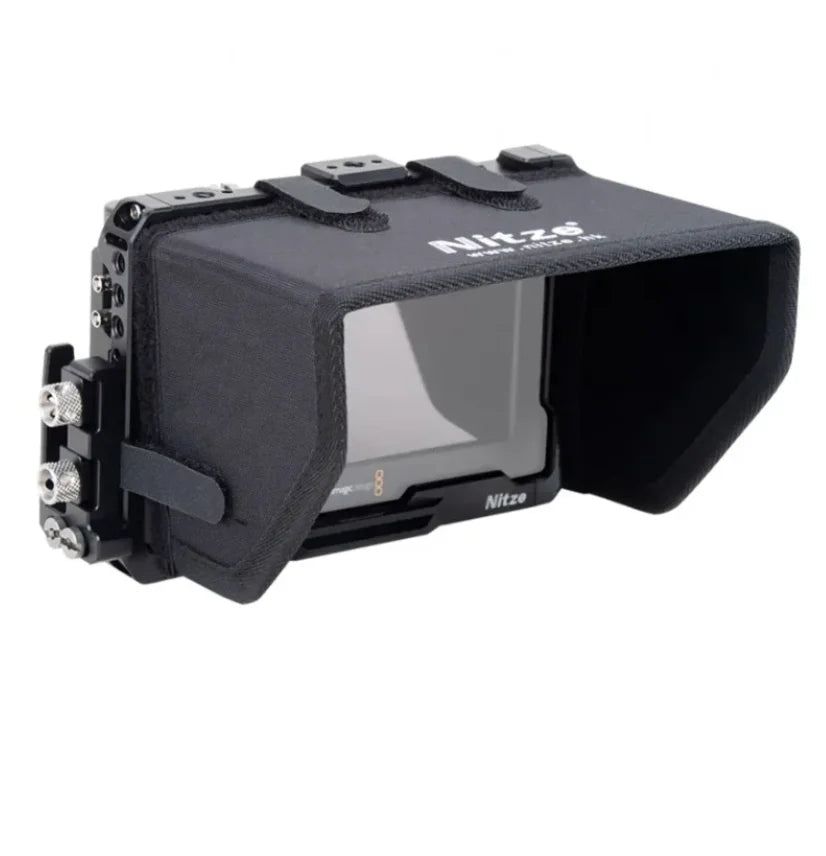 5 Inch Video Assist Monitor Cage Kit with Sunhood Mount