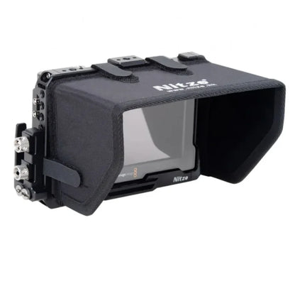 5 Inch Video Assist Monitor Cage Kit with Sunhood Mount