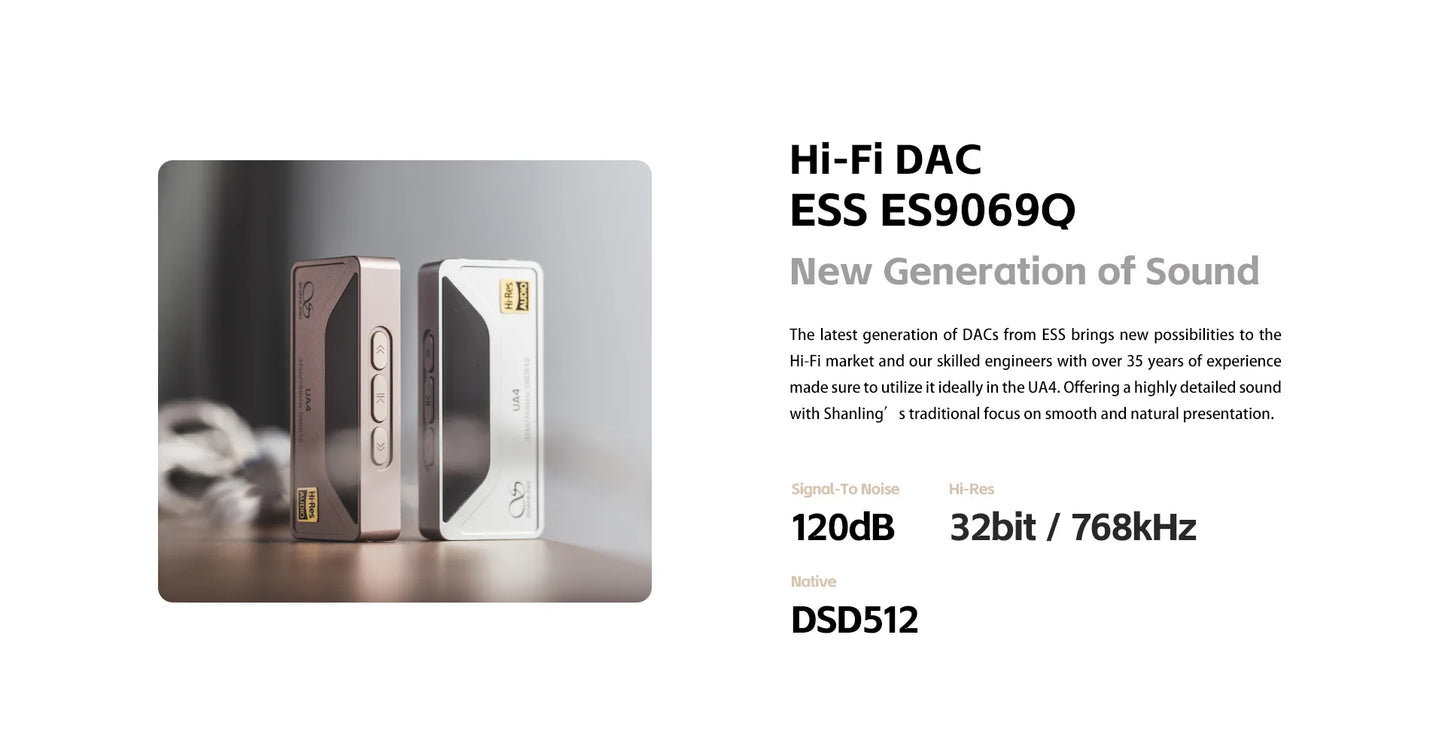 HiFi USB DAC Headphone Amplifier Pink for Hi Res Audio