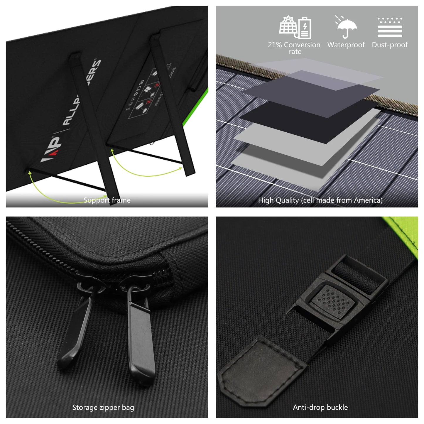 Portable 200W Solar Charger for Roof, Garden or Travel