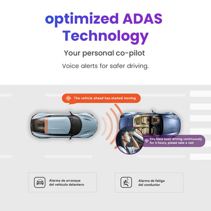 4K Dual Dash Cam Front Rear Camera GPS ADAS