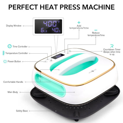 2nd Gen 10x10 Heat Press Machine for T Shirts