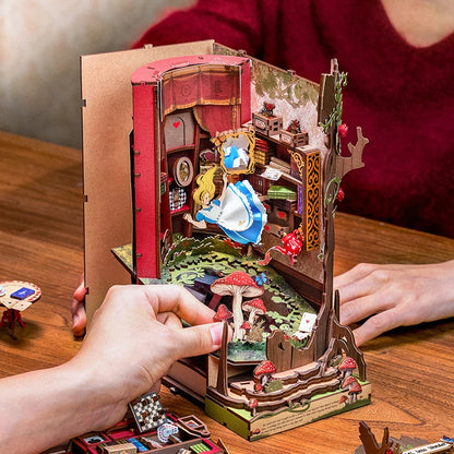 Robotime DIY Miniature Book Nook Kit with LED Lights
