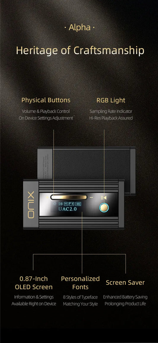 Portable USB DAC Headphone Amp PCM768 DSD512 Alpha
