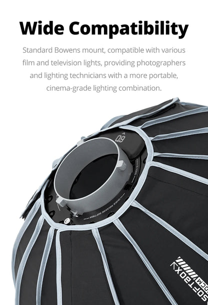120cm Parabolic Softbox with Grid Bowens Mount