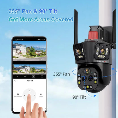 10K Outdoor WiFi Camera 20x Zoom 128GB Storage