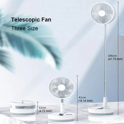 Portable Folding Fan Rechargeable with Carry Bag and Remote