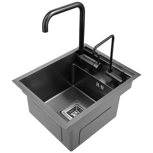 Compact Bar Sink 45x35cm Matte Black Finish