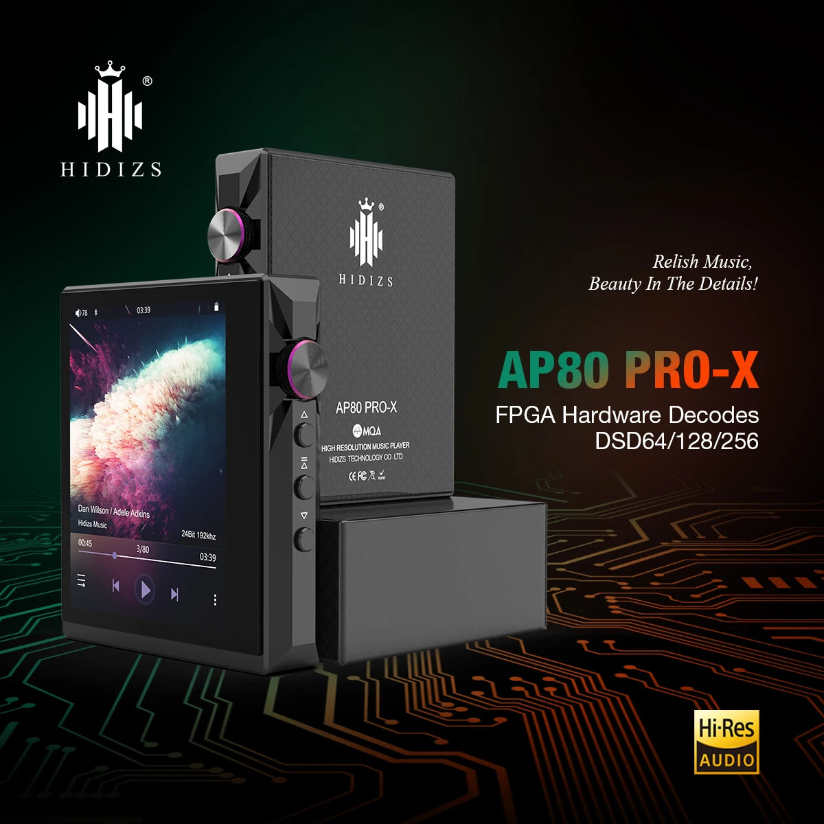 Compact Hi-Res Music Player with DSD256 & Dual DAC