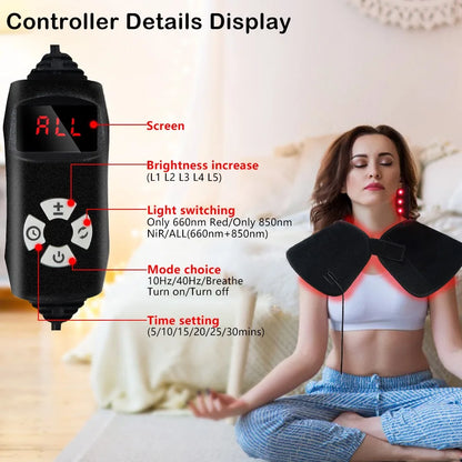 Wearable Red Infrared Therapy Pad Dual Chip Pain Relief