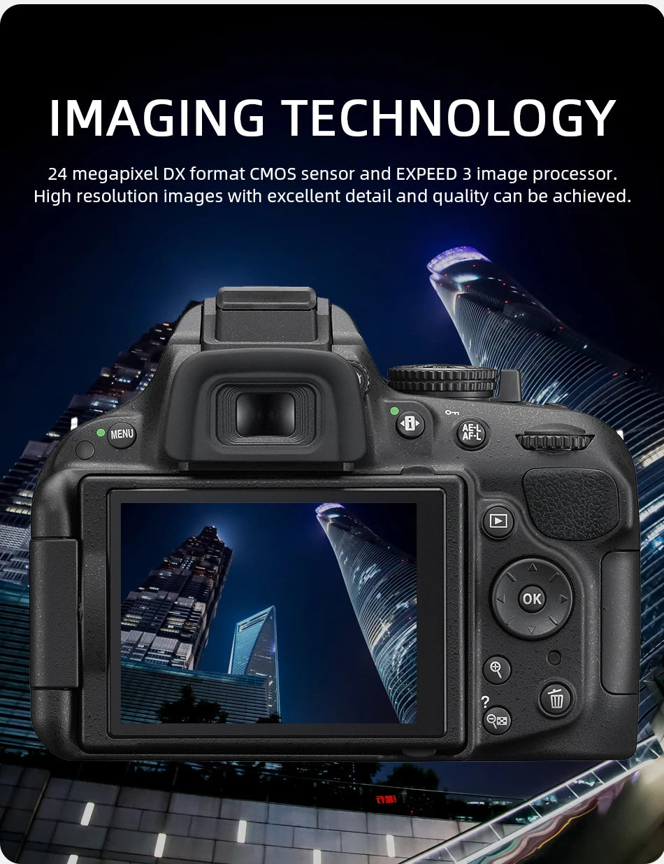 24MP DSLR Camera Body with Rotating LCD Screen