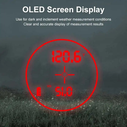 1200Yard Laser Rangefinder with 7X Magnification OLED Display