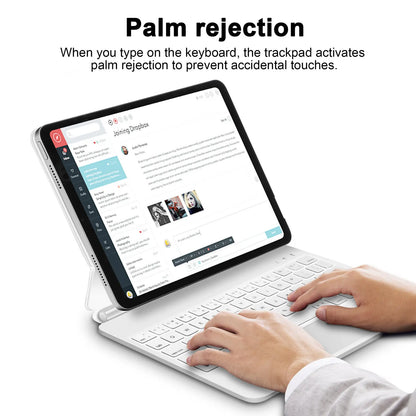 Magnetic Touch Keyboard White Case for iPad Pro 12.9
