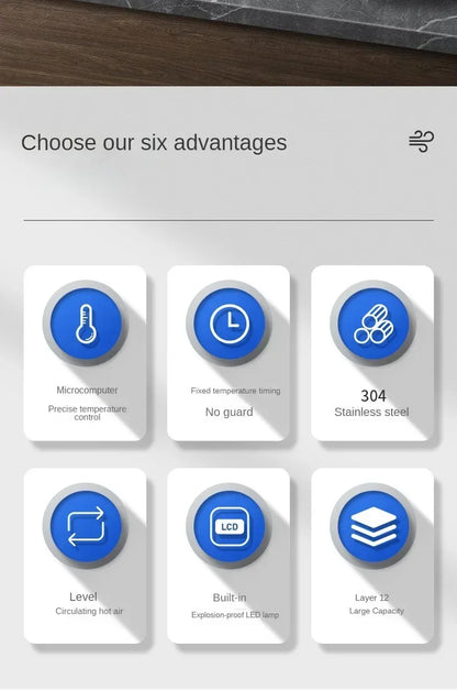 Waterproof 12 Layer Dehydrator for Fruit and Meat