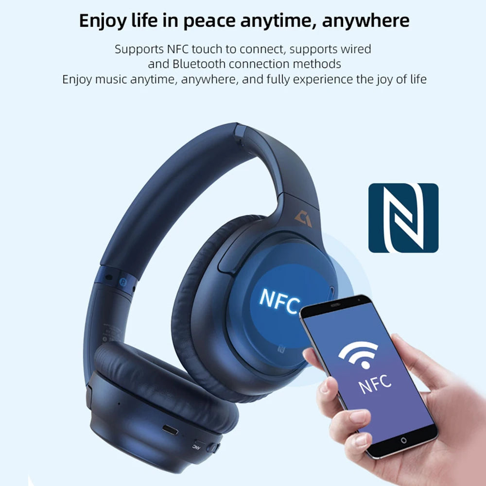 HiFi Stereo Bluetooth Gaming Headphones with ANC
