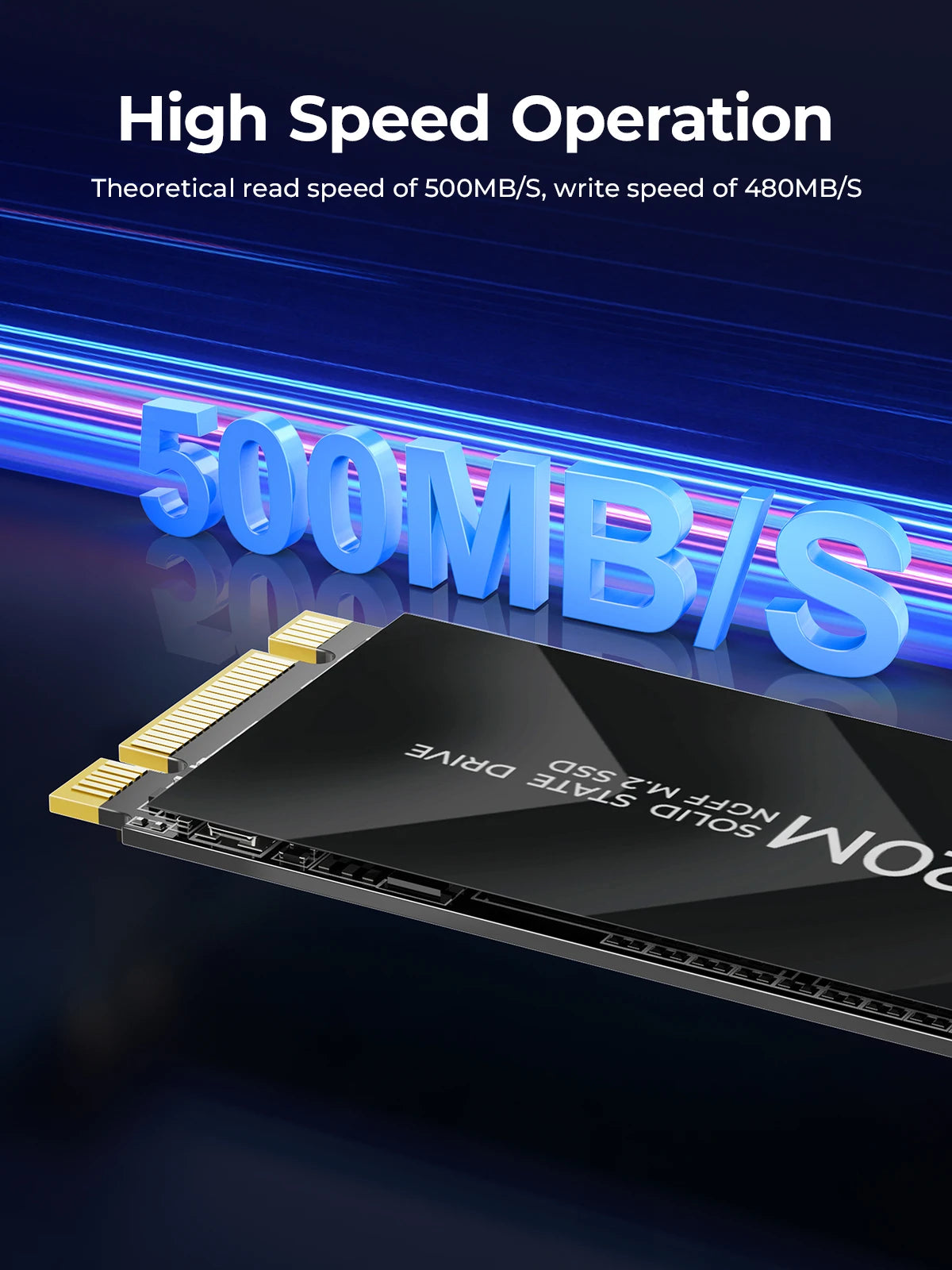 Portable 2TB M.2 NGFF SSD for Laptop Desktop