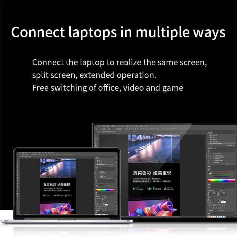 13.3 Inch OLED Portable Monitor 1080p Laptop Display