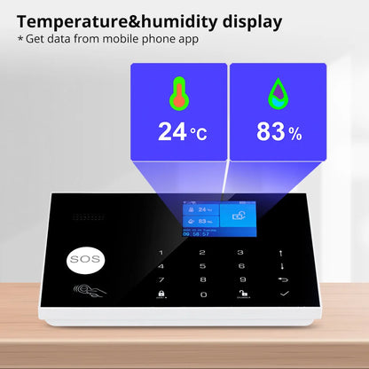 Smart WiFi GSM Home Alarm System Kit Alexa Compatible