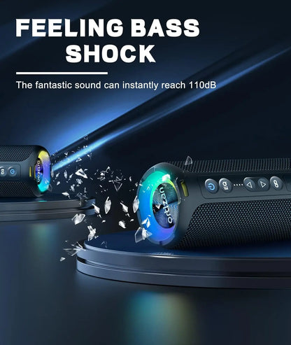 40W Portable Bluetooth Speaker 30Hrs IP7 Waterproof 2 Pack