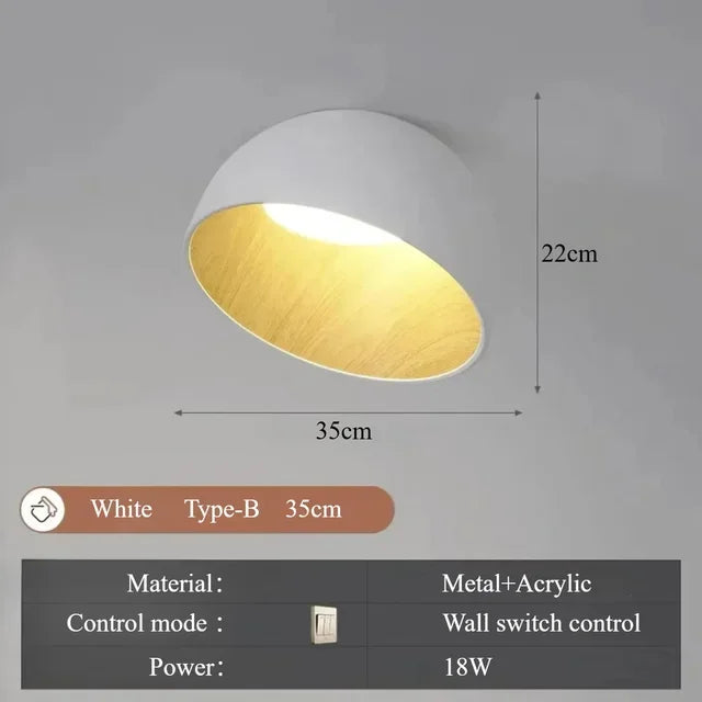 Retro Nordic White LED Bedroom Wall Lamp Neutral Light 4500K