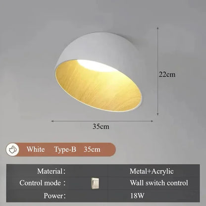 Retro Nordic White LED Bedroom Wall Lamp Neutral Light 4500K