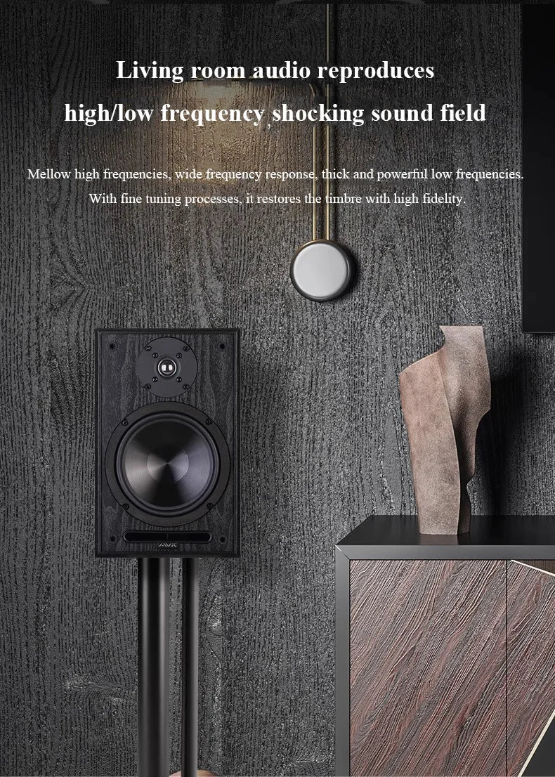 6.5" Bookshelf Speakers 2-Way 100W Stereo Pair