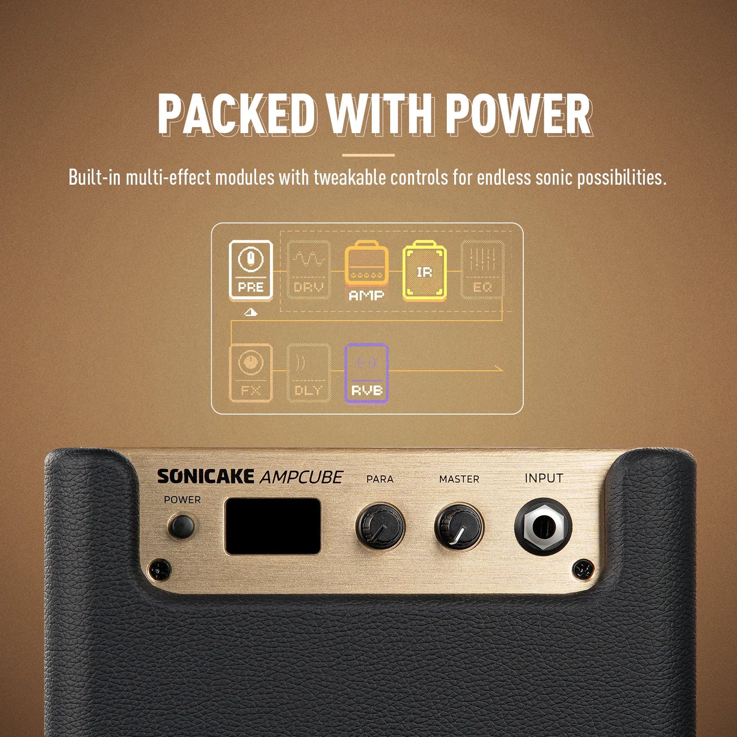Portable Guitar Practice Amp 10W with 100 Presets