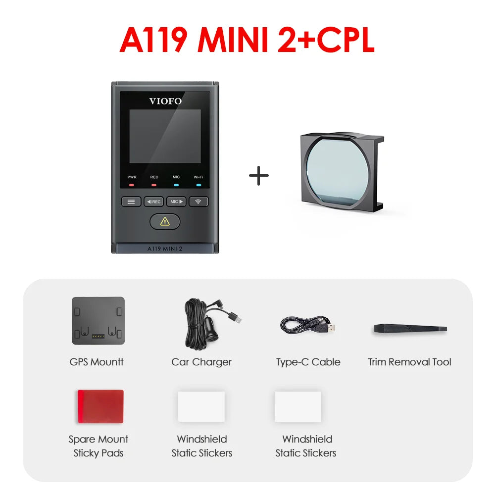 Voice-Controlled 2K Dash Cam with GPS Logger