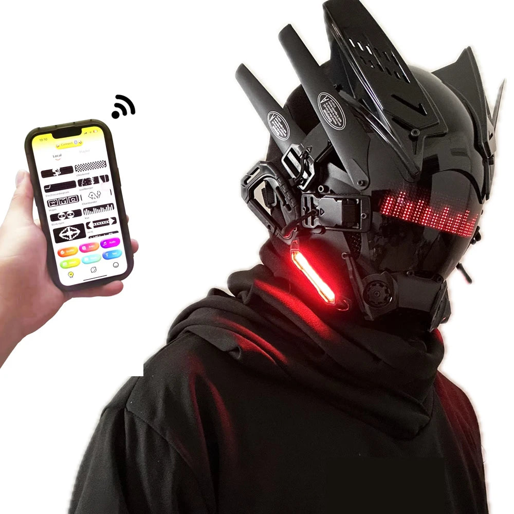 Cyberpunk LED Cosplay Mask with App Control