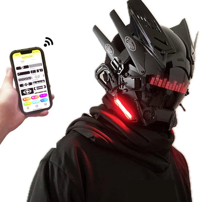 Cyberpunk LED Cosplay Mask with App Control