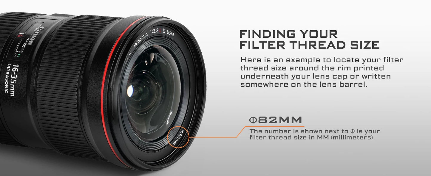 Magnetic Hybrid Camera Lens Filter VND CPL 3 to 7 Stops