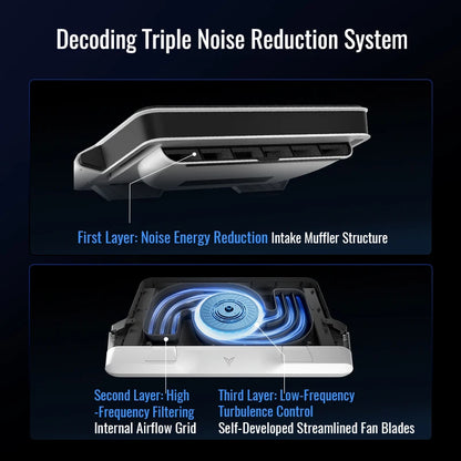 Laptop Cooling Stand with Intelligent Variable Frequency Fan