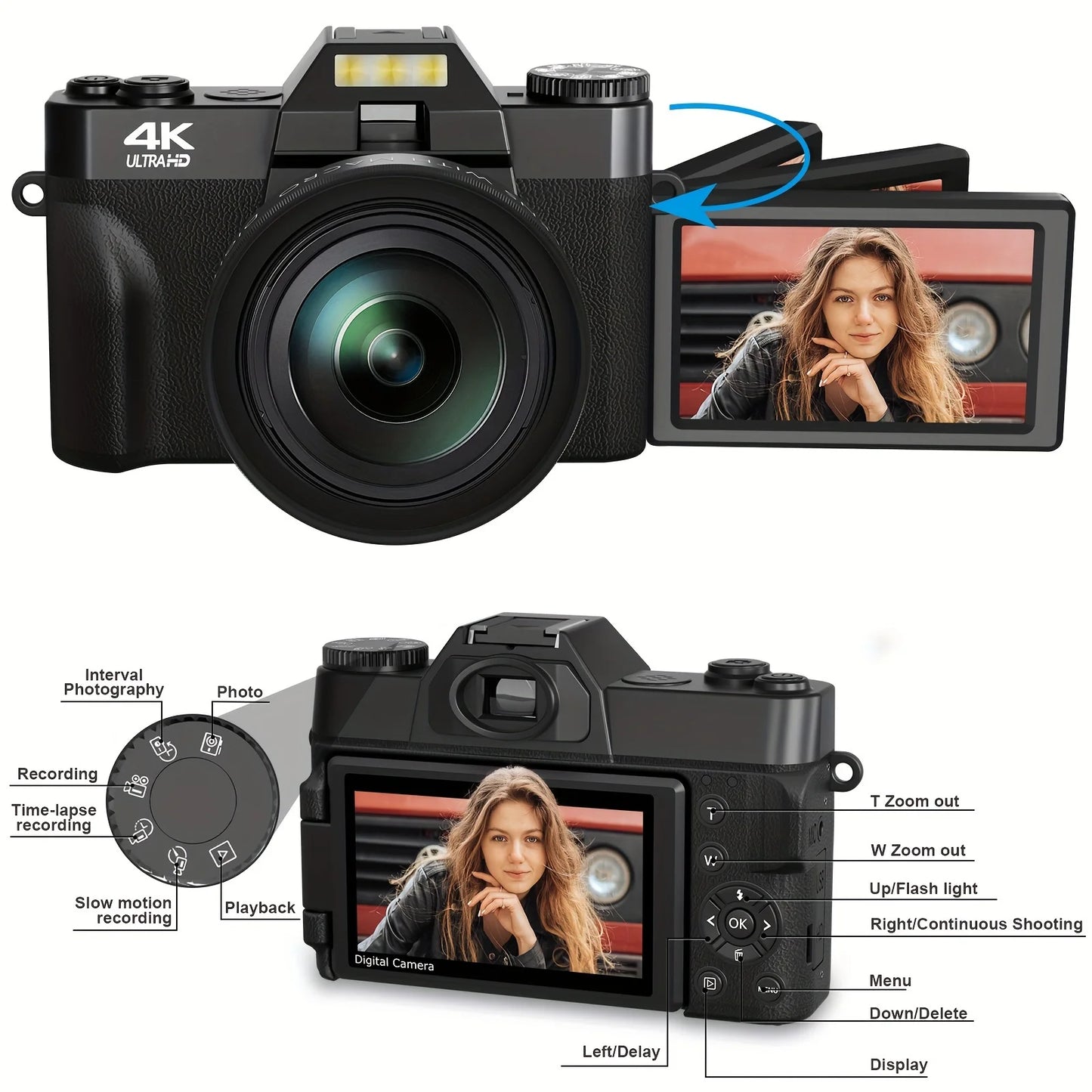 Portable Photography Camera WiFi Auto Focus 32GB