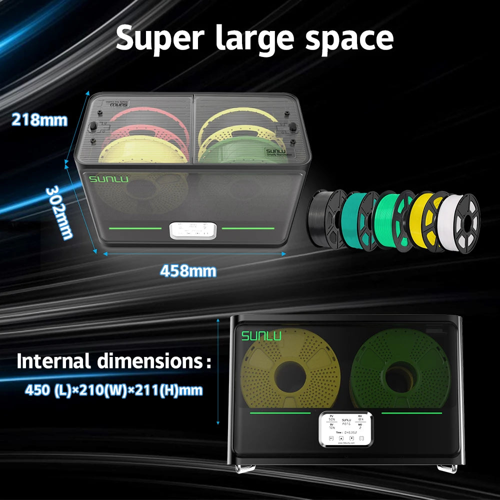 4 Spool Filament Dryer Box for PLA PETG ABS TPU